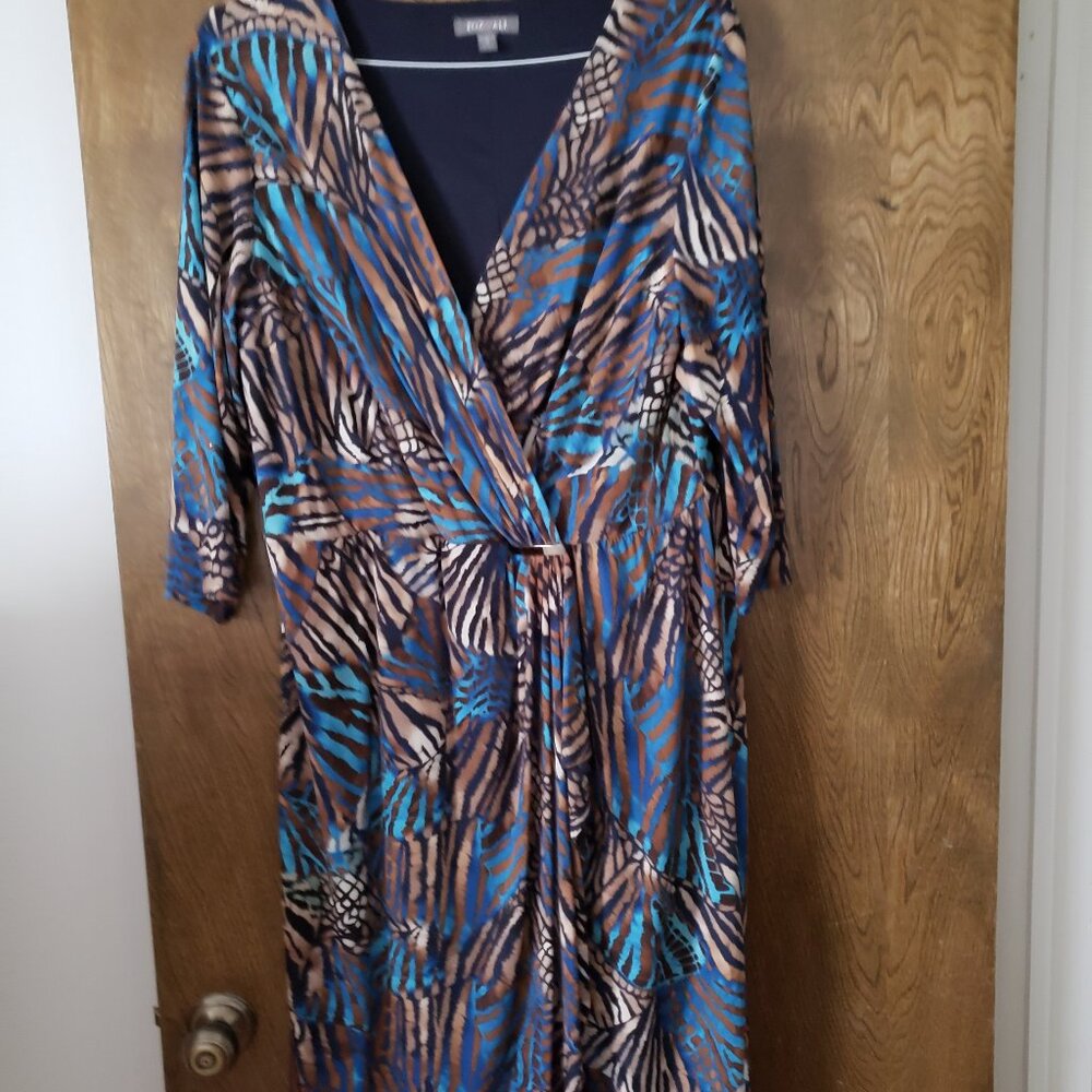 Animal print/geometric dress